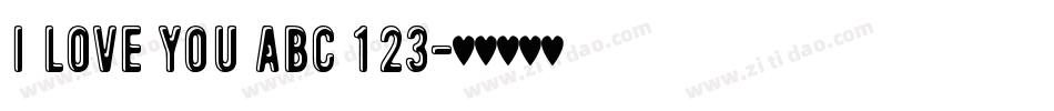 I love you ABC 123字体转换